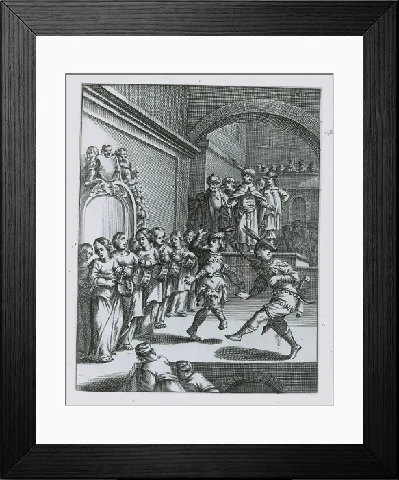 Framed Print : Entertainment in King's Court Framed Print : Entertainment in King's Court