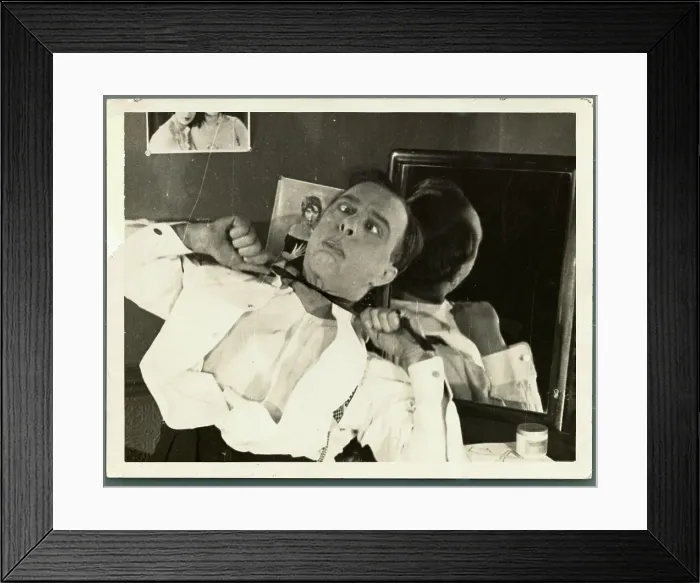 Framed Print : Leslie Henson Tying a Bow Tie Framed Print : Leslie Henson Tying a Bow Tie