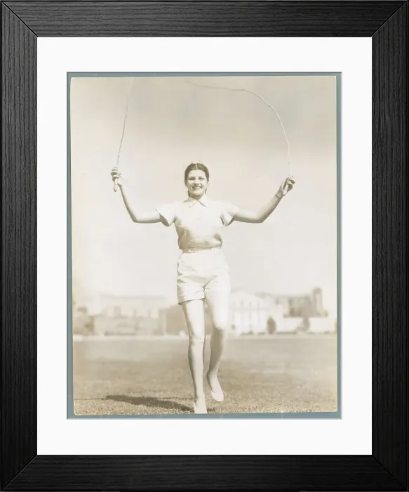 Framed Print : Rita Hayworth Jumping Rope Framed Print : Rita Hayworth Jumping Rope