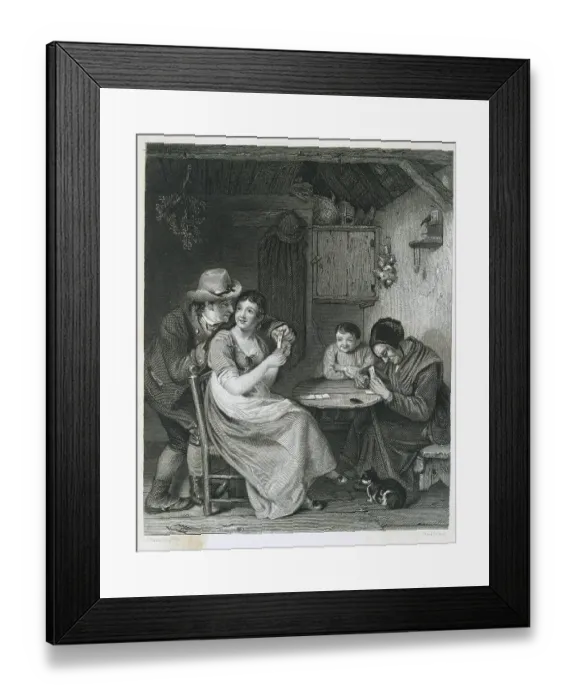 Framed Print : Family Playing Cards Framed Print : Family Playing Cards