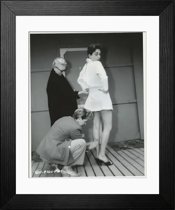 Framed Print : Makeup Artists Tending to Joan Crawford Framed Print : Makeup Artists Tending to Joan Crawford
