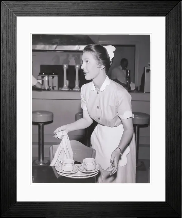 Framed Print : Loretta Young Waiting on Tables Framed Print : Loretta Young Waiting on Tables