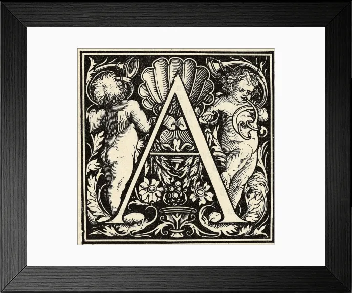Framed Print : An Embellished Letter A Framed Print : An Embellished Letter A