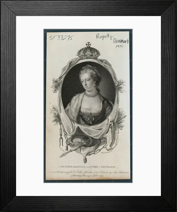 Framed Print : Denmark's Queen Caroline Matilda Framed Print : Denmark's Queen Caroline Matilda