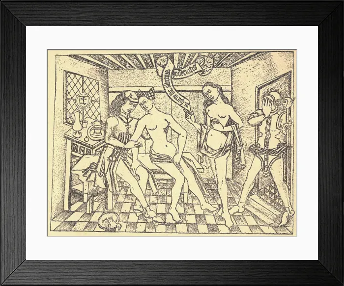 Framed Print : Women Entertaining Men Framed Print : Women Entertaining Men