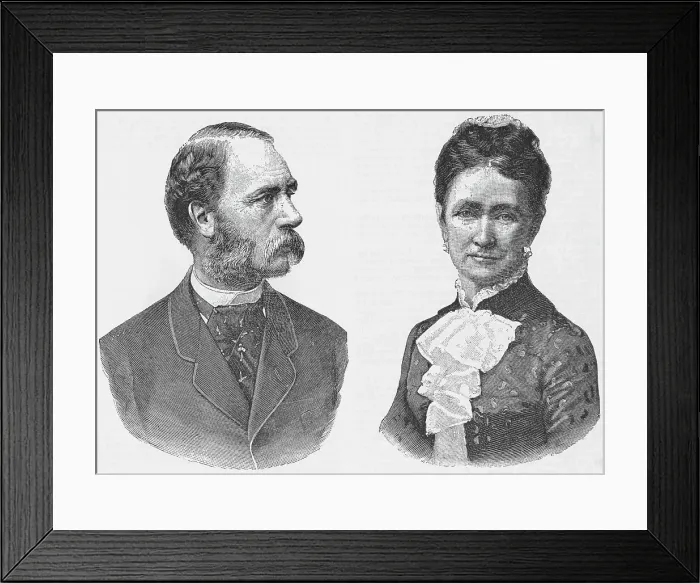 Framed Print : Denmark's King Christian IX and Queen Louise Framed Print : Denmark's King Christian IX and Queen Louise
