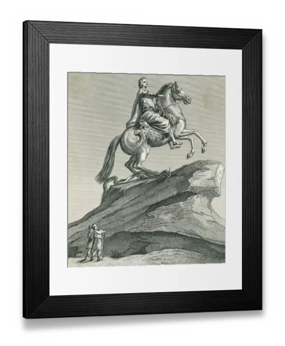 Framed Print : Print Depicting the Monument Peter the Great by Etienne Maurice Falconet Framed Print : Print Depicting the Monument Peter the Great by Etienne Maurice Falconet