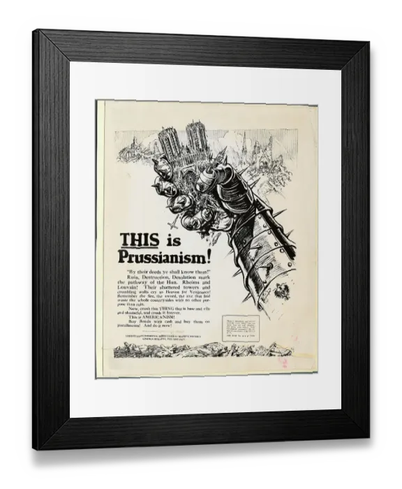 Framed Print : Propaganda Poster Against Prussianism Framed Print : Propaganda Poster Against Prussianism