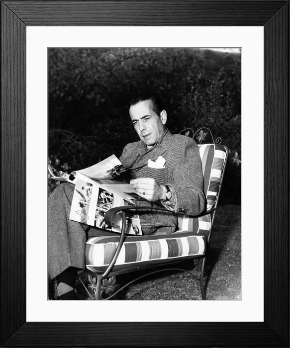 Framed Print : Humphrey Bogart Relaxing at Home Framed Print : Humphrey Bogart Relaxing at Home