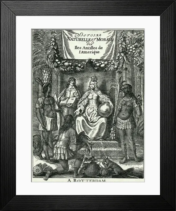 Framed Print : Title Page of Histoire Naturelle et Morale des Iles Antilles de l'Amerique Framed Print : Title Page of Histoire Naturelle et Morale des Iles Antilles de l'Amerique