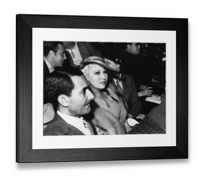 Framed Print : Mae West Sitting at Fights Framed Print : Mae West Sitting at Fights
