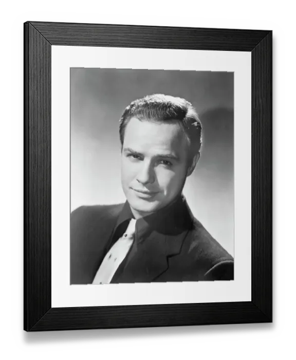 Framed Print : Portrait of Marlon Brando Framed Print : Portrait of Marlon Brando