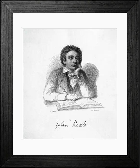 Framed Print : Portrait of John Keats, after a Painting by Joseph Severn Framed Print : Portrait of John Keats, after a Painting by Joseph Severn