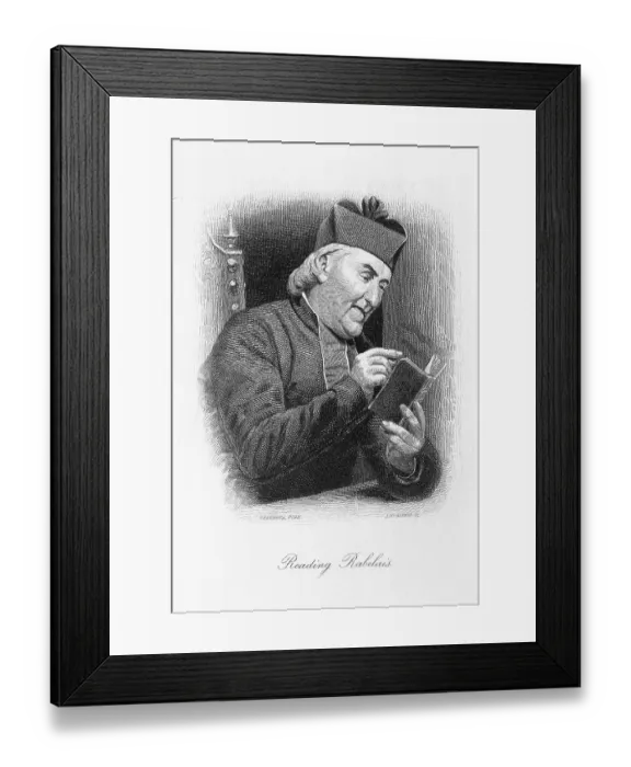 Framed Print : Clergyman Reading a Work of Rabelais Framed Print : Clergyman Reading a Work of Rabelais