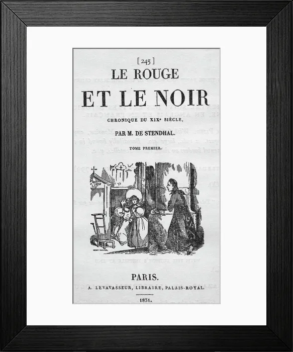 Framed Print : Title Page From Le Rouge Et Le Noir Framed Print : Title Page From Le Rouge Et Le Noir