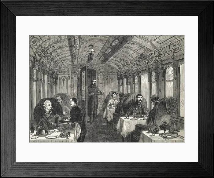 Framed Print : Interior of Dining Car Framed Print : Interior of Dining Car