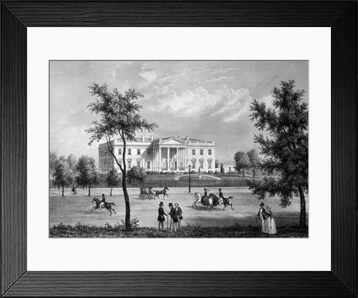 Framed Print : President's House by August Kollner Framed Print : President's House by August Kollner