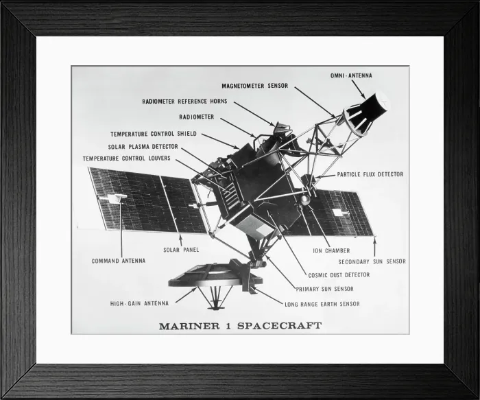 Framed Print : Diagram of Mariner I Space Probe Framed Print : Diagram of Mariner I Space Probe