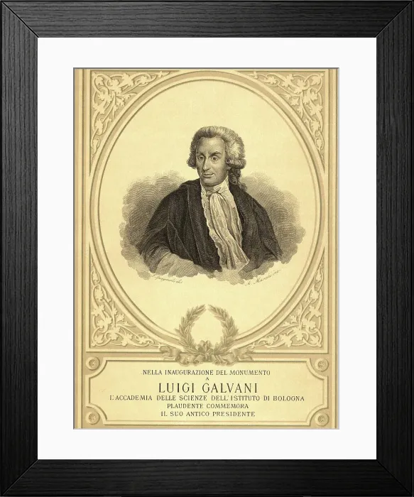 Framed Print : Engraving of Italian Physicist Luigi Galvani Framed Print : Engraving of Italian Physicist Luigi Galvani