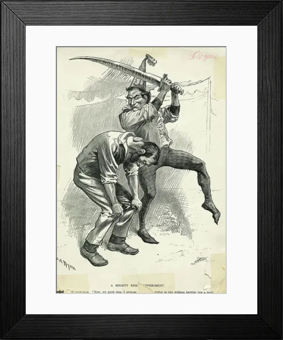 Framed Print : Caricature Of Candidate William Bryan Framed Print : Caricature Of Candidate William Bryan