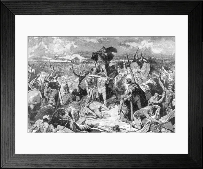Framed Print : Goths Saluting Thorismund After Battle Framed Print : Goths Saluting Thorismund After Battle