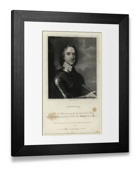 Framed Print : Portrait of Oliver Cromwell Framed Print : Portrait of Oliver Cromwell