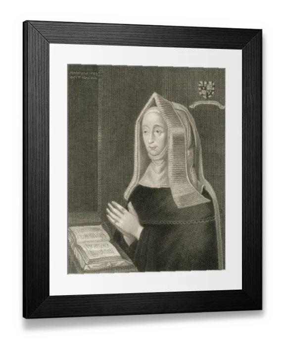 Framed Print : Drawing of Lady Margaret the Countess of Richmond Framed Print : Drawing of Lady Margaret the Countess of Richmond
