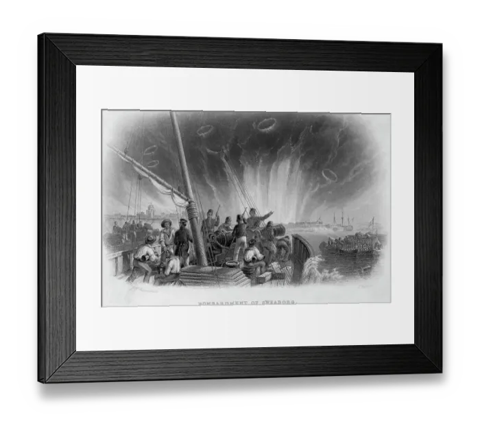 Framed Print : Bombardment Of Sweaborg Framed Print : Bombardment Of Sweaborg