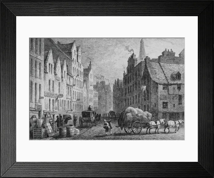 Framed Print : 19th Century Scene of Edinburgh