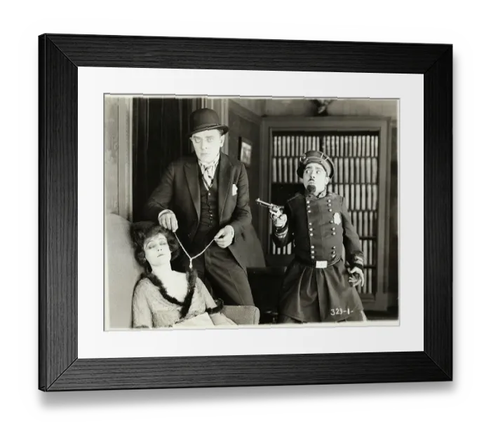 Framed Print : A Old Time Movie Comedy Sketch Framed Print : A Old Time Movie Comedy Sketch