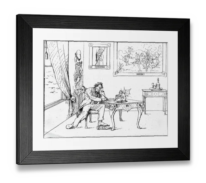 Framed Print : Lincoln Writing Emancipation Proclamation