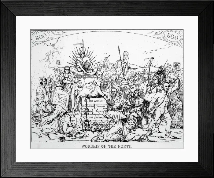 Framed Print : Political Cartoon of Northern Decadence