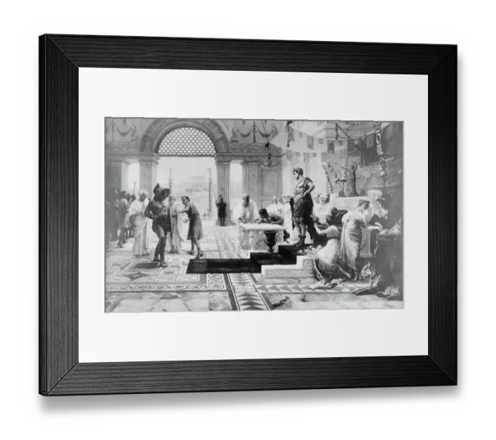 Framed Print : Caligula Choosing Gladiator in His Court