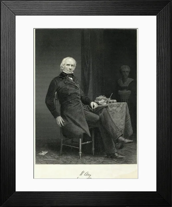Framed Print : Henry Clay Sitting At A Table Framed Print : Henry Clay Sitting At A Table