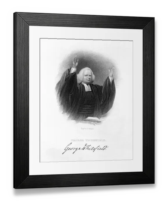 Framed Print : Evangelist George Whitefield / Illustrat Framed Print : Evangelist George Whitefield / Illustrat