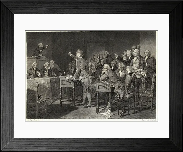 Framed Print : Patrick Henry Addressing the Virginia Assembly Framed Print : Patrick Henry Addressing the Virginia Assembly
