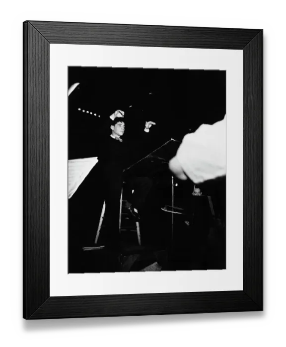 Framed Print : Leonard Bernstein Conducting Orchestra Framed Print : Leonard Bernstein Conducting Orchestra