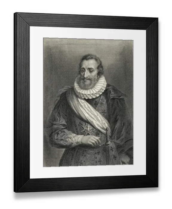 Framed Print : Portrait of Henry IV, King of France Framed Print : Portrait of Henry IV, King of France