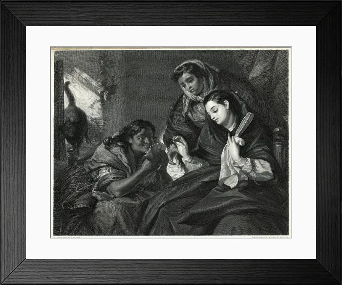 Framed Print : Fortune Teller Reading Tarot Cards Framed Print : Fortune Teller Reading Tarot Cards