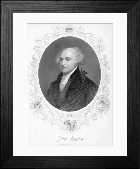 Framed Print : Portrait of President John Adams after Gilbert Stuart Framed Print : Portrait of President John Adams after Gilbert Stuart