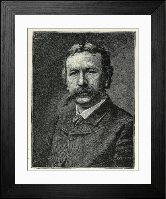 Framed Print : Engraving Of Elihu Vedder Framed Print : Engraving Of Elihu Vedder
