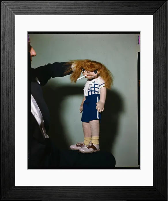 Framed Print : Hand Puppet Smoking a Cigarette Framed Print : Hand Puppet Smoking a Cigarette