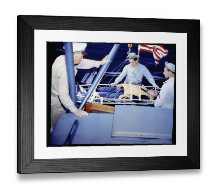 Framed Print : Injured Pilot Being Examined Framed Print : Injured Pilot Being Examined