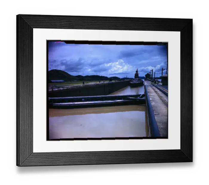 Framed Print : View of Panama Canal