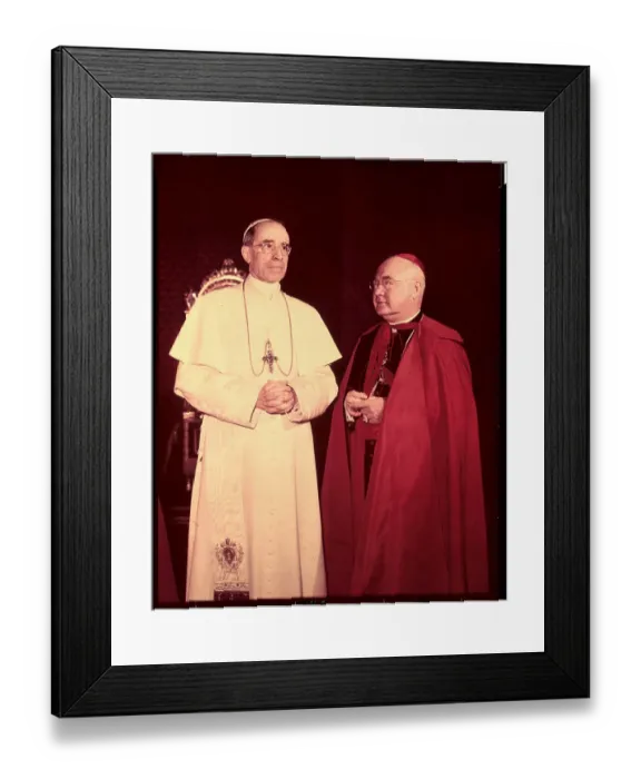 Framed Print : Portraits of Pope Pius and Cardinal Spellman Framed Print : Portraits of Pope Pius and Cardinal Spellman
