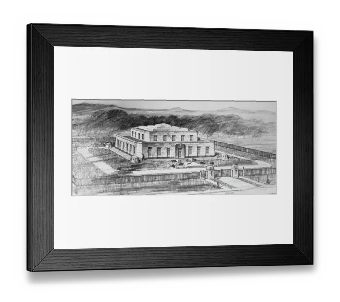 Framed Print : Sketch of Fort Knox as United States Vault Framed Print : Sketch of Fort Knox as United States Vault
