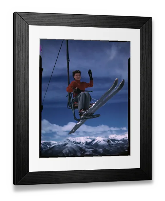 Framed Print : Suzy Harris Riding Ski Lift Framed Print : Suzy Harris Riding Ski Lift