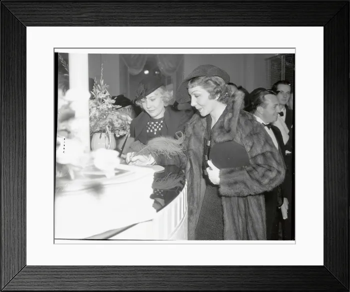Framed Print : Claudette Colbert With Merkel Framed Print : Claudette Colbert With Merkel