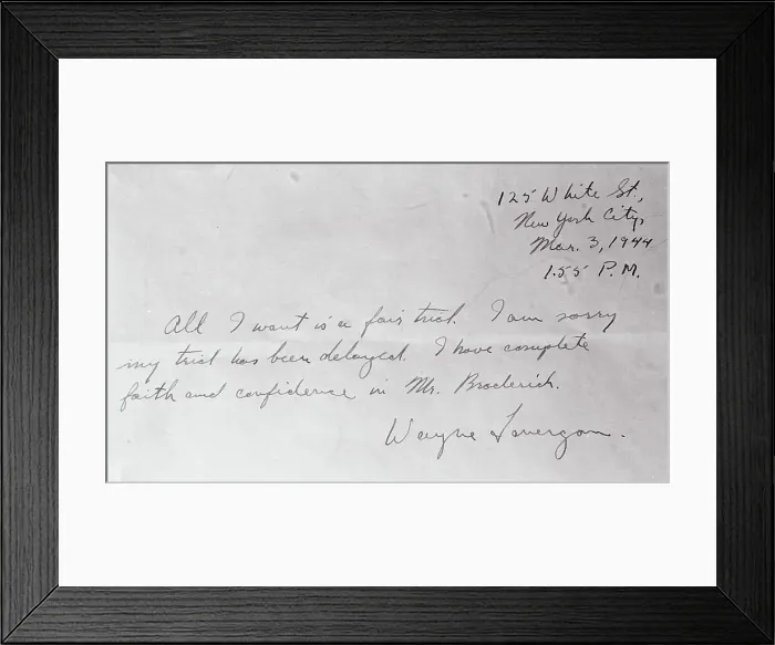 Framed Print : Letter from Murder Suspect Wayne Lonergan Framed Print : Letter from Murder Suspect Wayne Lonergan