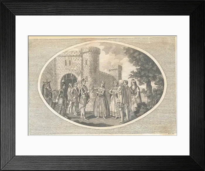 Framed Print : Drawing of Queen Margaret Mocking Dismembered Head of Duke of York Framed Print : Drawing of Queen Margaret Mocking Dismembered Head of Duke of York